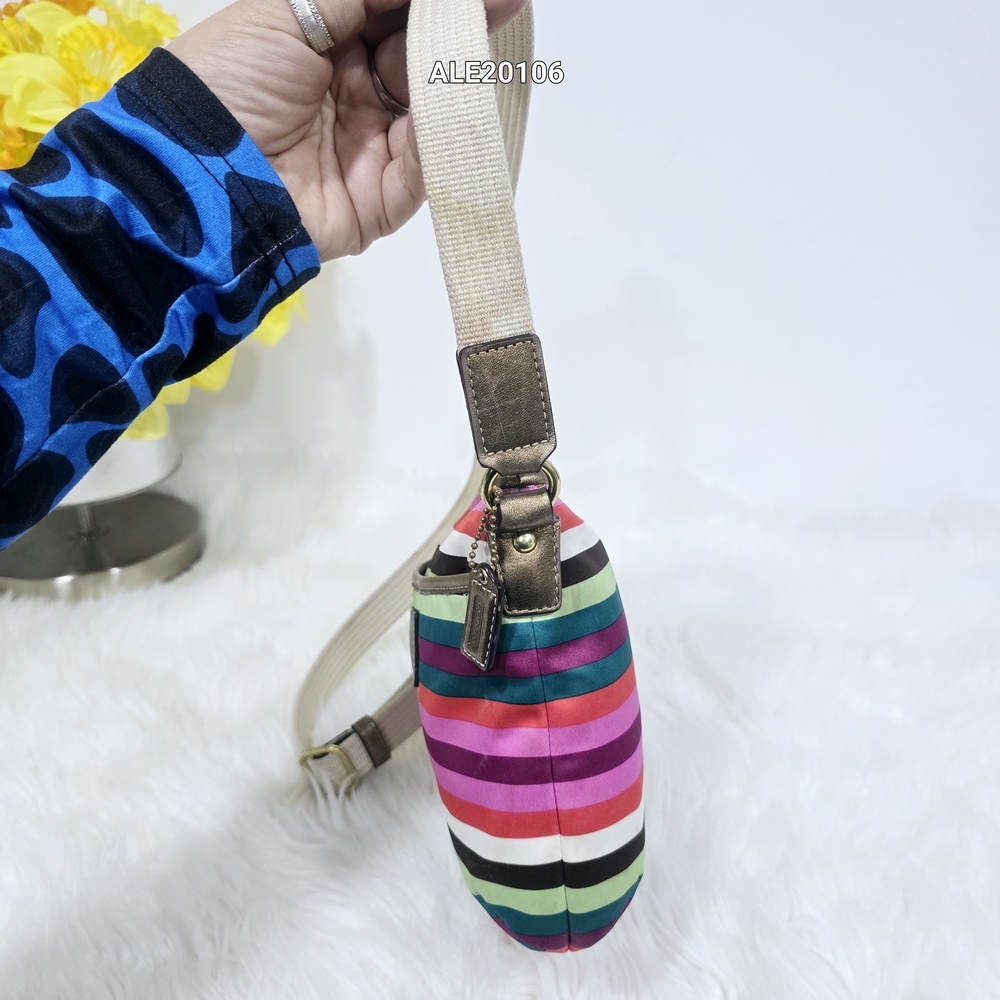 Coach Striped Milticolor Crossbody Bag 65th Anniversary Edition - Picture 11 of 17